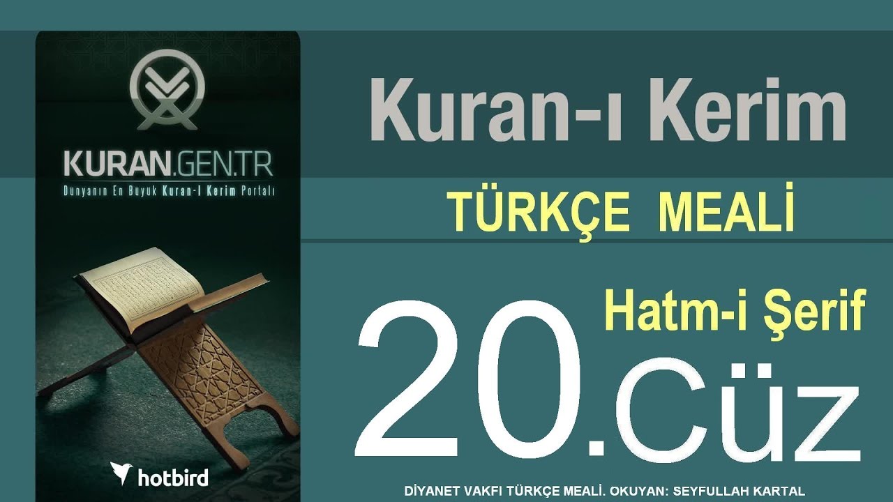 Türkçe Kurani Kerim Meali, 20 Cüz, Diyanet vakfı, Hatim, Kuran.gen.tr